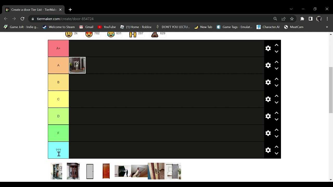 Simple door tier-list