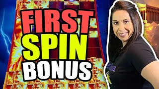 First  spin BONUS !! Let's POWER UP !! Not the ANXIETY SPIN already !