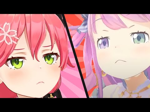初コラボですでに頂上決戦!? どちらがホロライブ最強の赤ちゃんなのかを決める姫森ルーナとさくらみこ【さくらみこ切り抜き/Sakura Miko Clips】