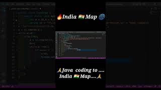 India map with Java Program 🔥Java Coding |♨️in Short line coding.....