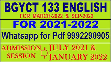 BGYCT 133 Solved Assignment 2022 / BGYCT 133 Solved Assignment 2021-22 in ENGLISH/ BGYCT 133 2021-22