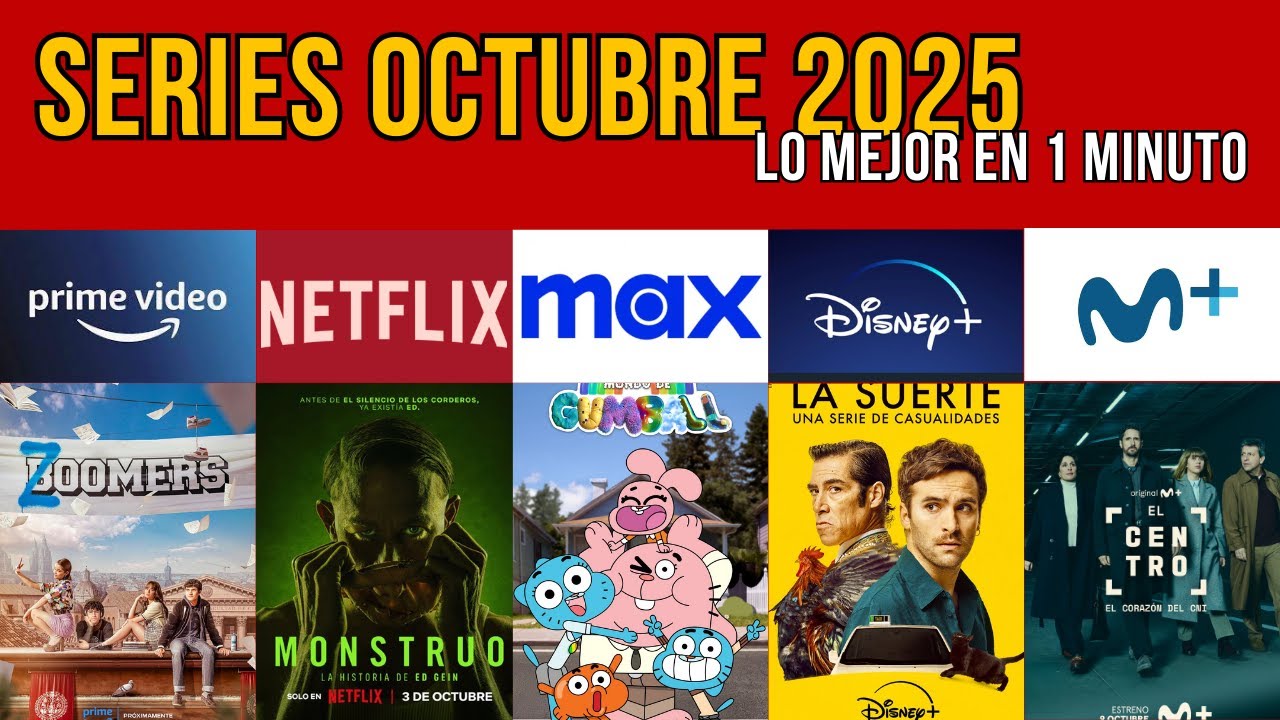 ESTRENOS de SERIES en OCTUBRE 2025: Netflix, Disney+, Prime Video, HBO ...