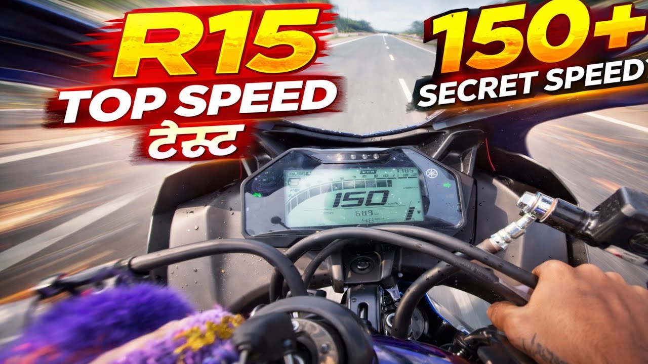 R15 V4 Top Speed Check 🏍️💨 Curly Aata Tumhare Bhai 😍 | Full Power Run