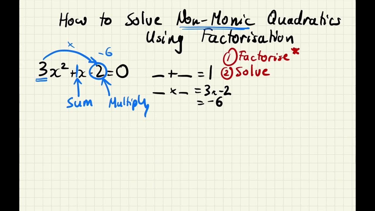 How To Solve Non Monic Quadratic Equations Using Factorisation YouTube how-to-solve-non-monic-quadratic-equations-using-factorisation-youtube