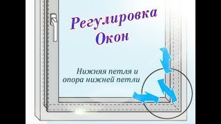 Регулировка окон, нижняя петля.