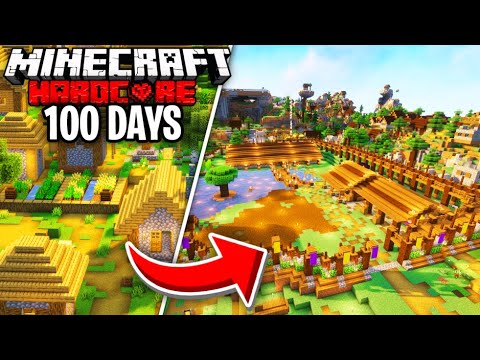 I Survived 100 Days In An INFINITE VILLAGE World In HARDCORE Minecraft!
