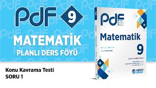 9 Sınıf Matematik Pdf Föy 38 Konu Kavrama Testi Soru Çözümleri