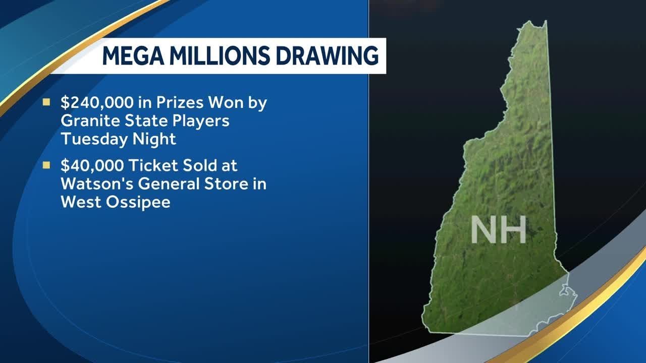 40,000winning Mega Millions ticket sold in New Hampshire YouTube