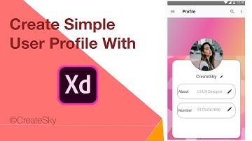Modern User Profile UI Design in Adobe XD Tutorial CreateSky