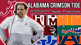 Alabama Crimson Tide SEC NCAAF 2023-2024 Schedule Predictions thumbnail