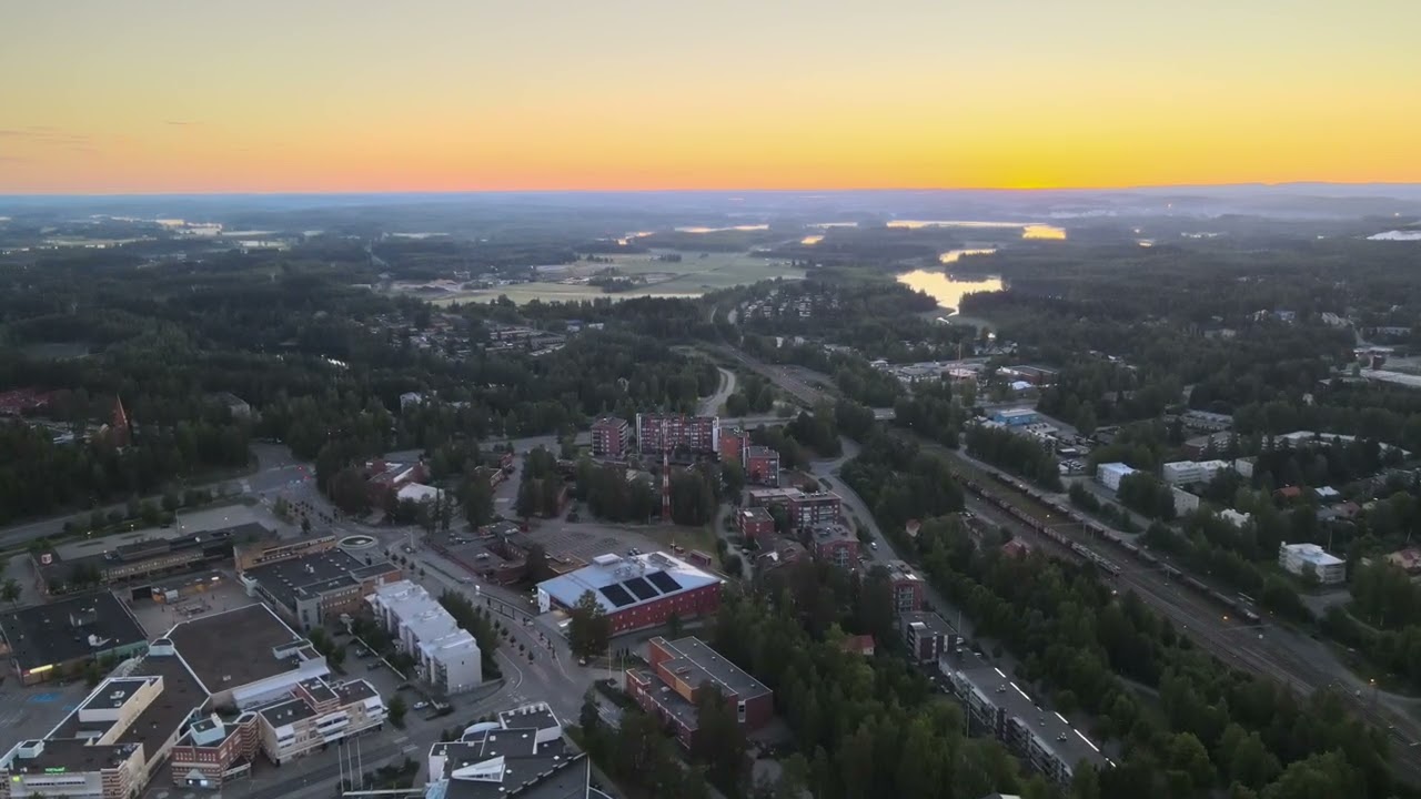 Siilinjärvi juuri ennen auringonnousua 26.6.2024