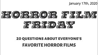 Horror Film Friday- 20 Questions [Road TRIpVIA] - January 17th, 2020 (Freddy, Chucky, Poltergeist) screenshot 1
