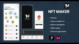 NFT Maker App UI Kit - Design Powerful NFT Creation &amp; Marketplace Apps 🎨🚀