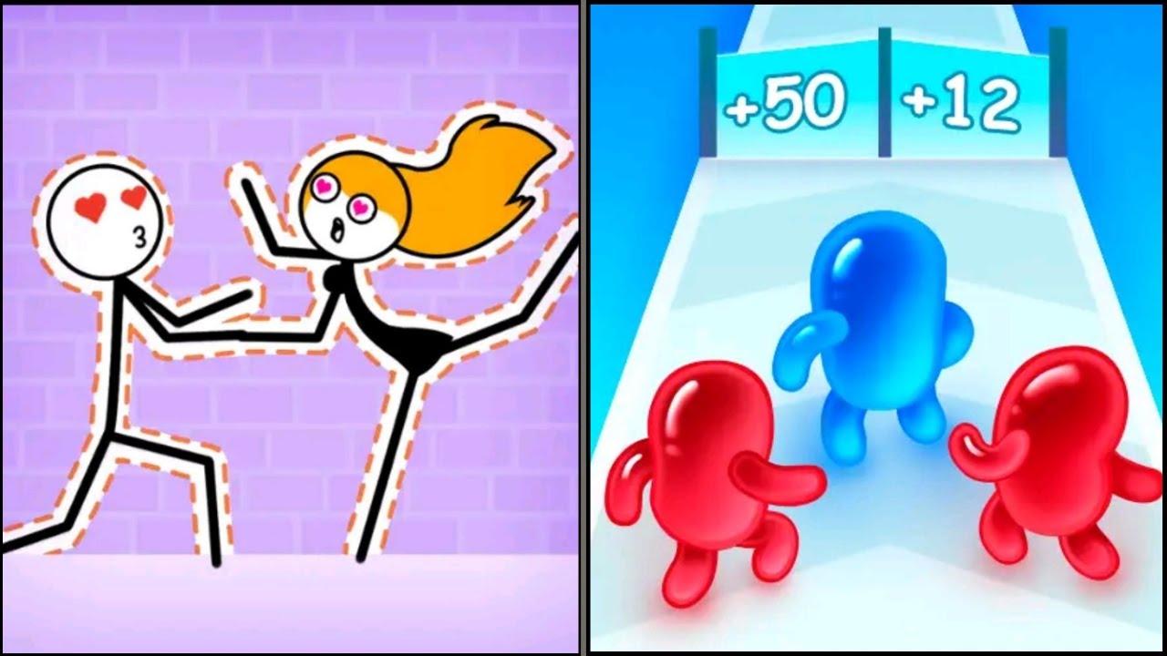 Join Blob Clash 3d vs Through the Wall-- ASMR gameplay , Level up funny game