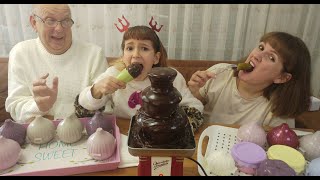 Çikolata şelalesi challenge   Elif ile Eğlenceli Video #EvdeKal #SendeOyna #SendeYap