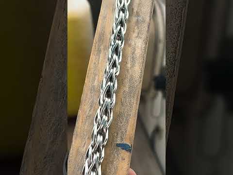 The first Foxtail chain made on the boat. #SaltSilver #silver #sail