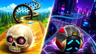 Skull Ball vs Helmet Ball – Extreme Rolling Ball Gameplay! screenshot 5