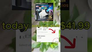 Compact Projector with Wi-Fi 6 &amp; Bluetooth 5, Perfect for Home or Outdoor Movies