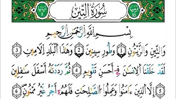سورة التين -مكررة كل آية خمس مرات للحفظ-بصوت ياسين الجزائري رواية ورش