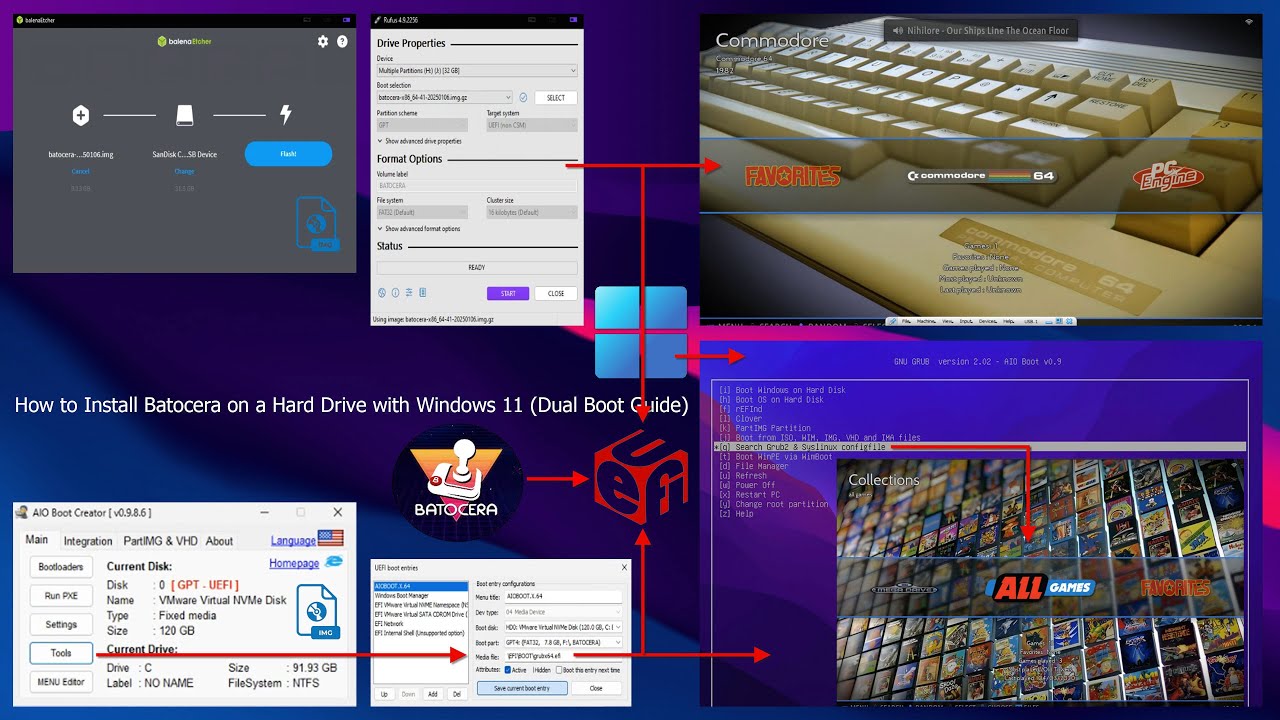 How To Put Batocera On Your Hard Drive With Windows 11! - YouTube