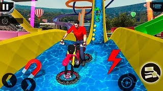 Water Slider Bike Stunt : Tricky Bike Water Race - Android Gameplay screenshot 3