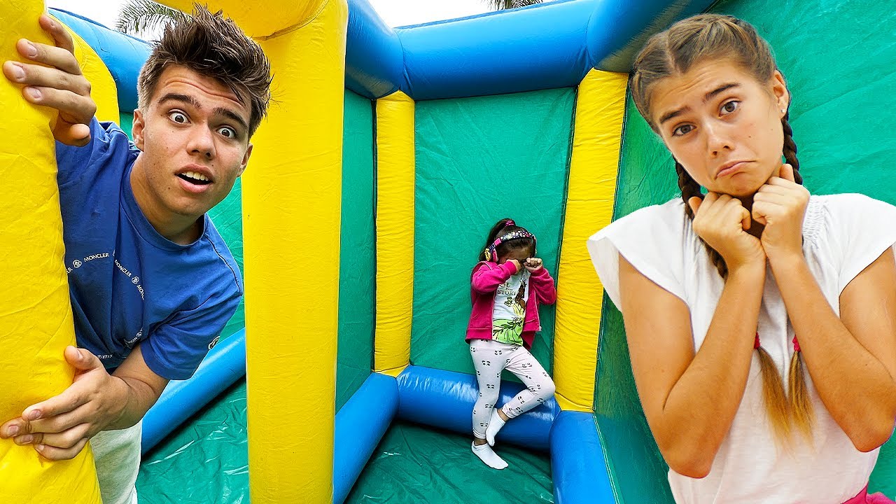 Nastya Artem Miya vui đùa trong công viên bạt lò xo | Trò chơi ngoài trời mùa hè cho trẻ em