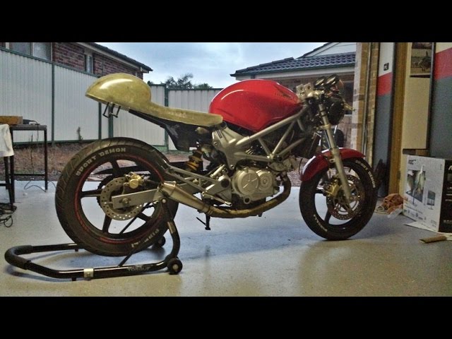 Vtr 250 Cafe Racer Exhaust 12 Shorty Reverse Cone Youtube