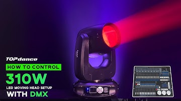 How to Control LED Moving Head Lighting with DMX | Easy Setup for 310W Beam Light