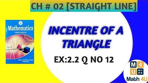 |2nd year mathematics|Chapter#02|The Straight Line|Ex:2.2|Q.no 12|#math4u