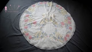 Antique Embroidered Flowers Template Layout