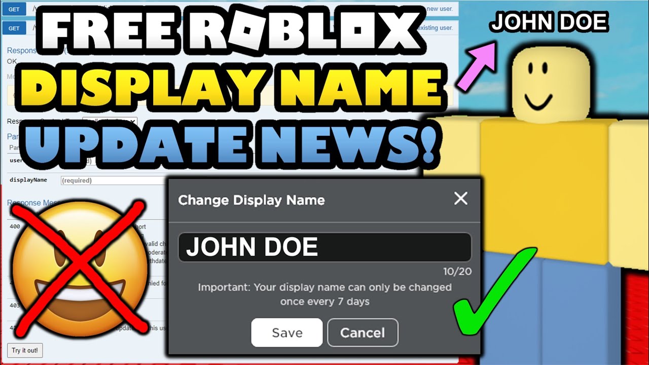 ROBLOX Free USERNAME/DISPLAY NAME Update News! - YouTube