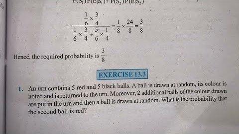 EX 13.3 Q1 TO Q8 SOLUTIONS OF PROBABILITY NCERT CHAPTER 13 CLASS 12th(PART1)