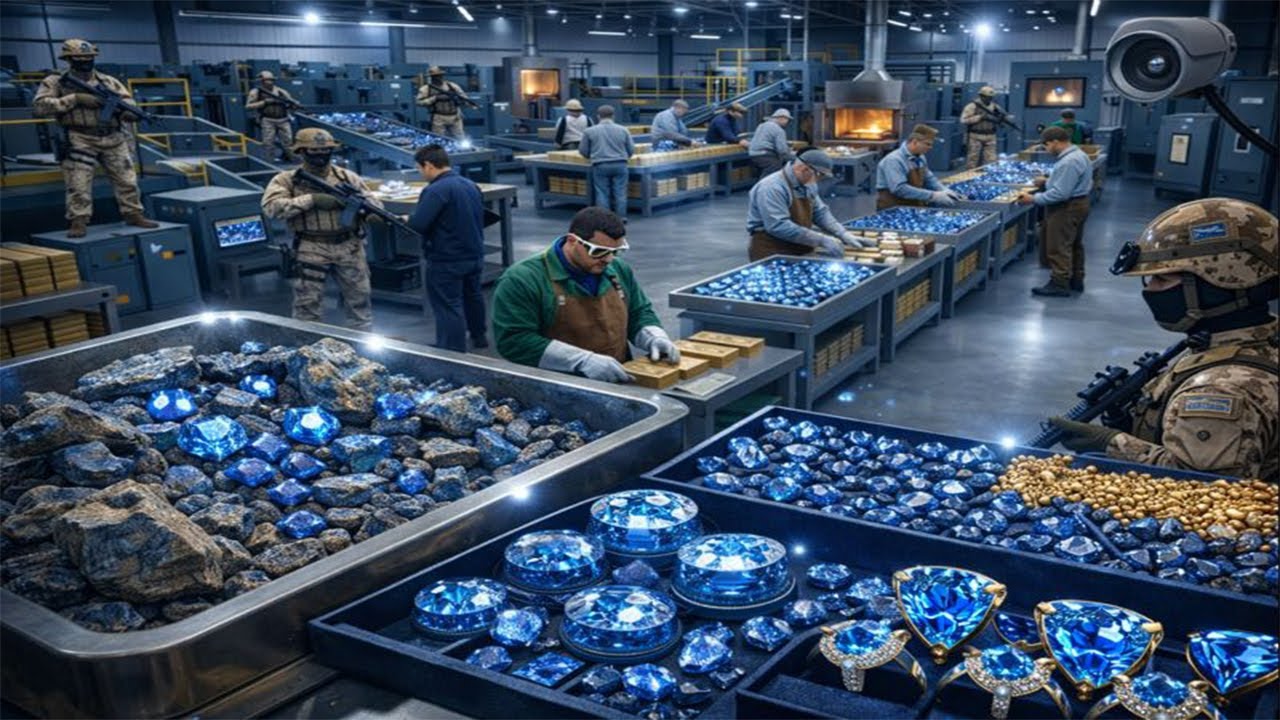 Inside the Blue Diamond Factory: How Rock Turns Into Rare Blue Diamonds (Full Process)