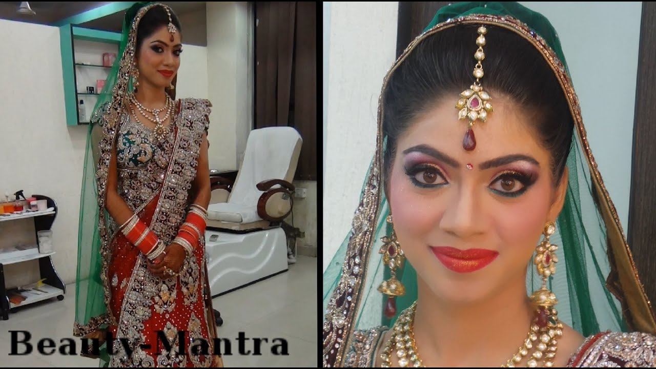 Real Asian Bridal Makeup - Glittery Look - Complete Hair 