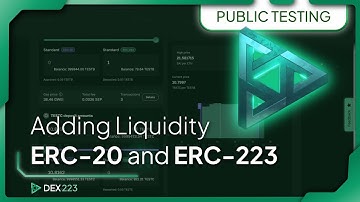 DEX223 - How to add Liquidity for ERC20 & ERC223 tokens