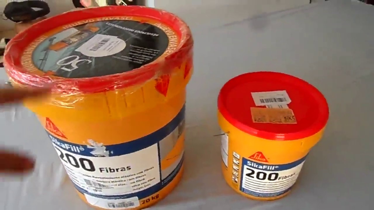 Sikafill 200 fibras, Pintura elástica con fibras para impermeabilización, Excelente marca y calidad