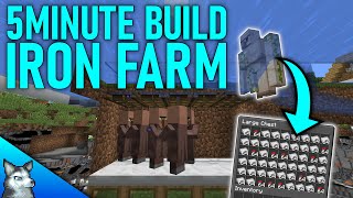 Minecraft Very Cheap Iron Farm - 5 Minute Build - No Zombie - Minecraft Tutorial 1.16.2 - 1.17