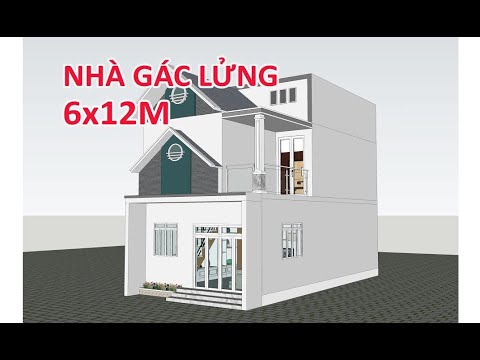 BẢN VẼ NHÀ CẤP 4 GÁC LỬNG 6x12M 3 PHÒNG NGỦ ĐẸP | KIẾN TRÚC NHÀ ...