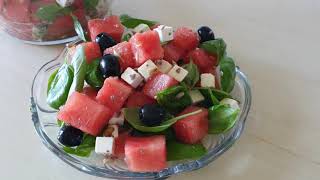 The Best Watermelon Salad with Feta and Chia Seeds in 5 Minutes