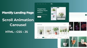 Plantify Landing Page Website with HTML CSS JS | AOS Scroll Animation + SlideJS Carousel