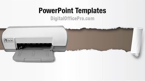 Computer Printer PowerPoint Template Backgrounds - DigitalOfficePro #00830W