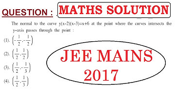 The normal to the curve y(x-2)(x-3)=x+6 at the...the y-axis passes through the point:
