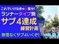 サブ4（4時間切り）ランナータイプ別・練習計画 これでサブ4出来る！