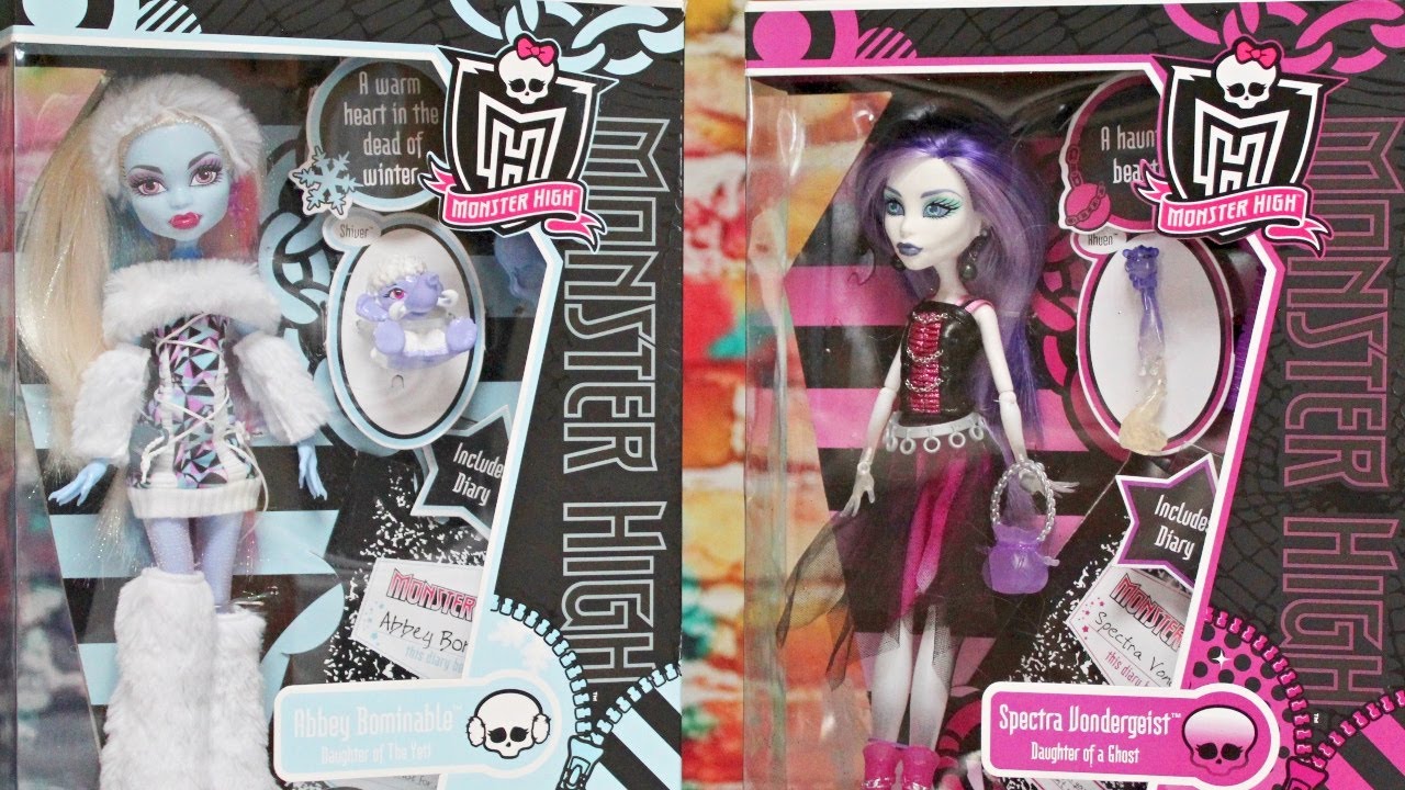 Фирменные куклы Эбби Боминейбл и Спектра Вондергейст от Monster High