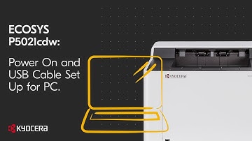 ECOSYS P5021cdw – Power On and USB Cable Set Up for PC