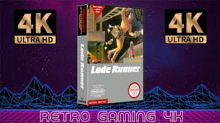 Lode Runner (1986) Nintendo NES retro video game intro / demo [4K 60FPS UHD]