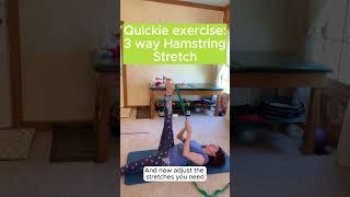 Quickie exercise: 3 way Hamstring Stretch