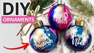 WOW! ALCOHOL INK CHRISTMAS ORNAMENTS WITH GLITTER