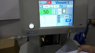 Paper counting machine - Vacuumatic Vicount 3 - Counting 80gsm paper with a sticker panel