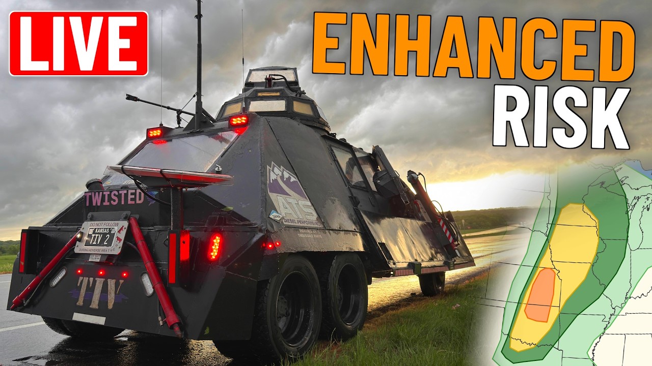 LIVE TORNADO INTERCEPT IN TIV 2 | Tornado Threat in Kansas - YouTube